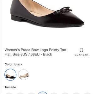 Black Prada flats